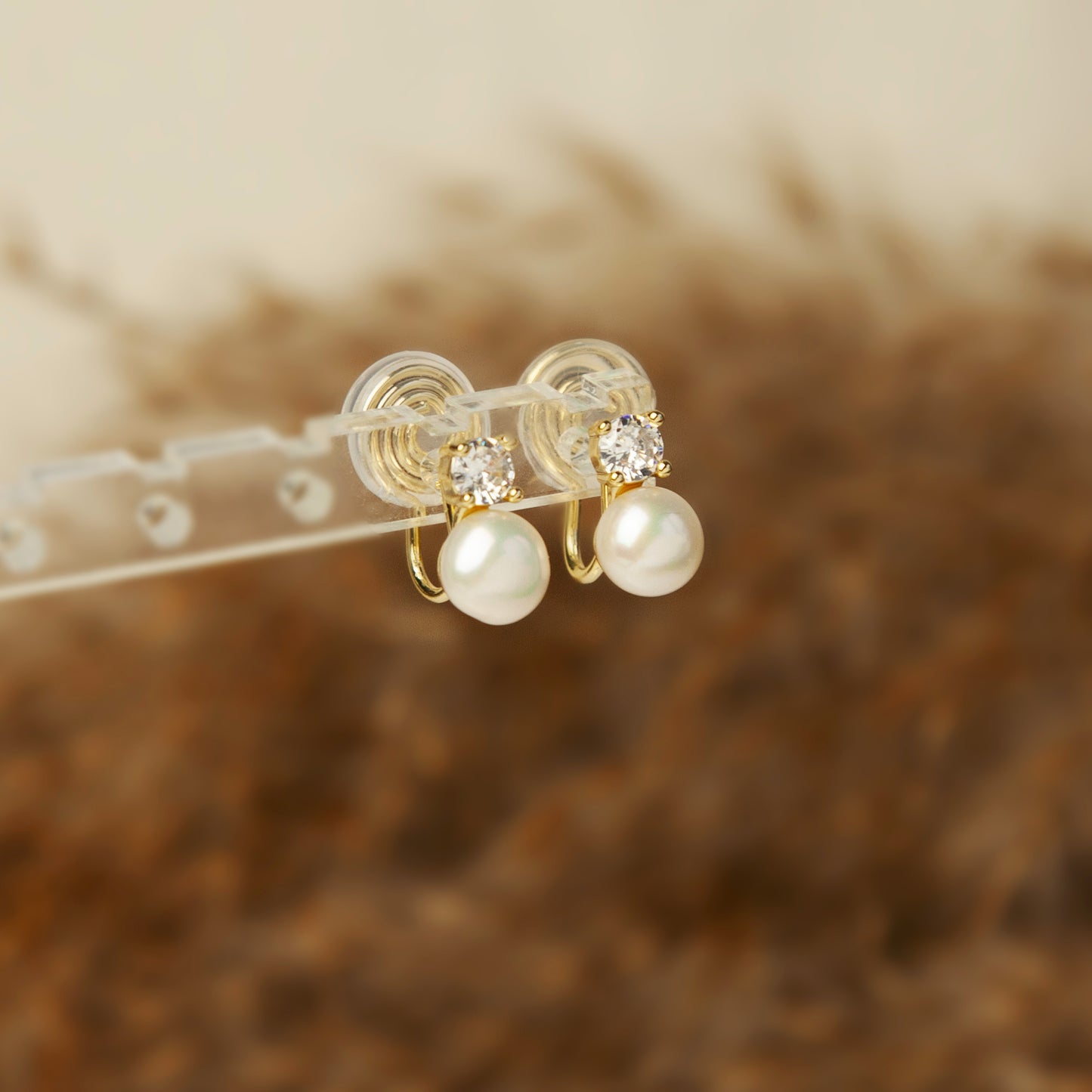 Freshwater Pearl Clip On Stud Earrings