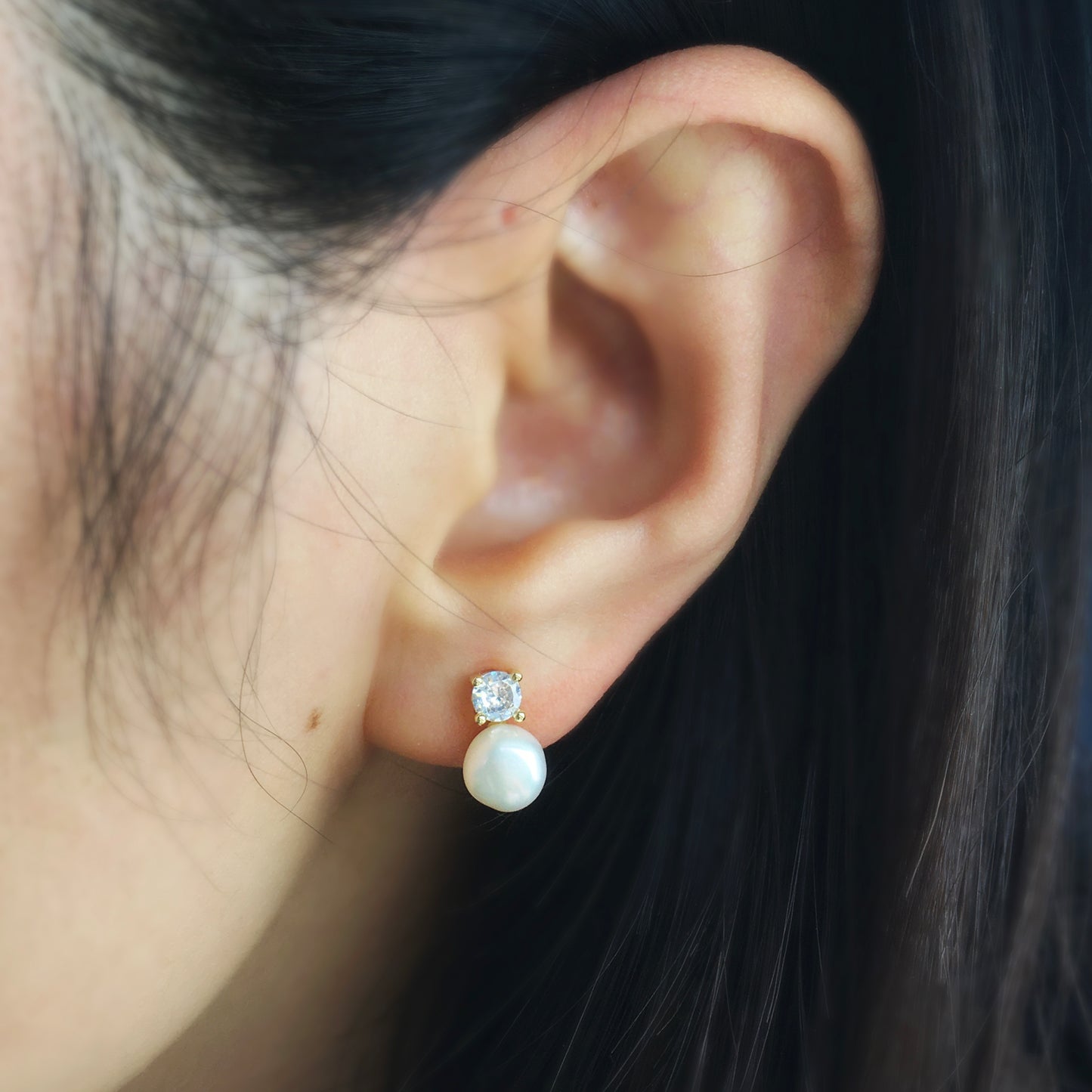 Freshwater Pearl Clip On Stud Earrings