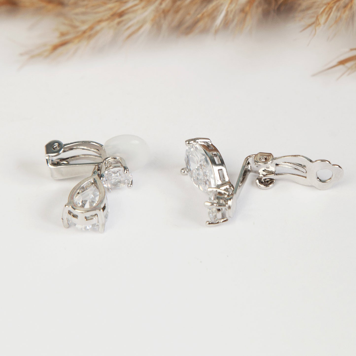 Clear Crystal Droplet Dangle and Drop Earrings