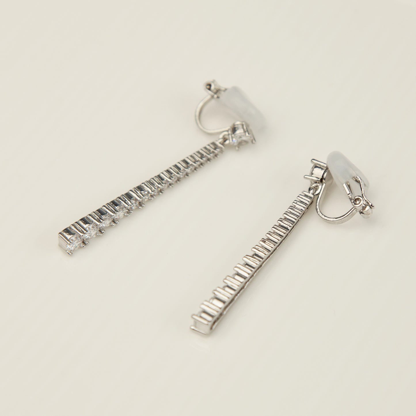 Clip On Pave Diamond Earrings