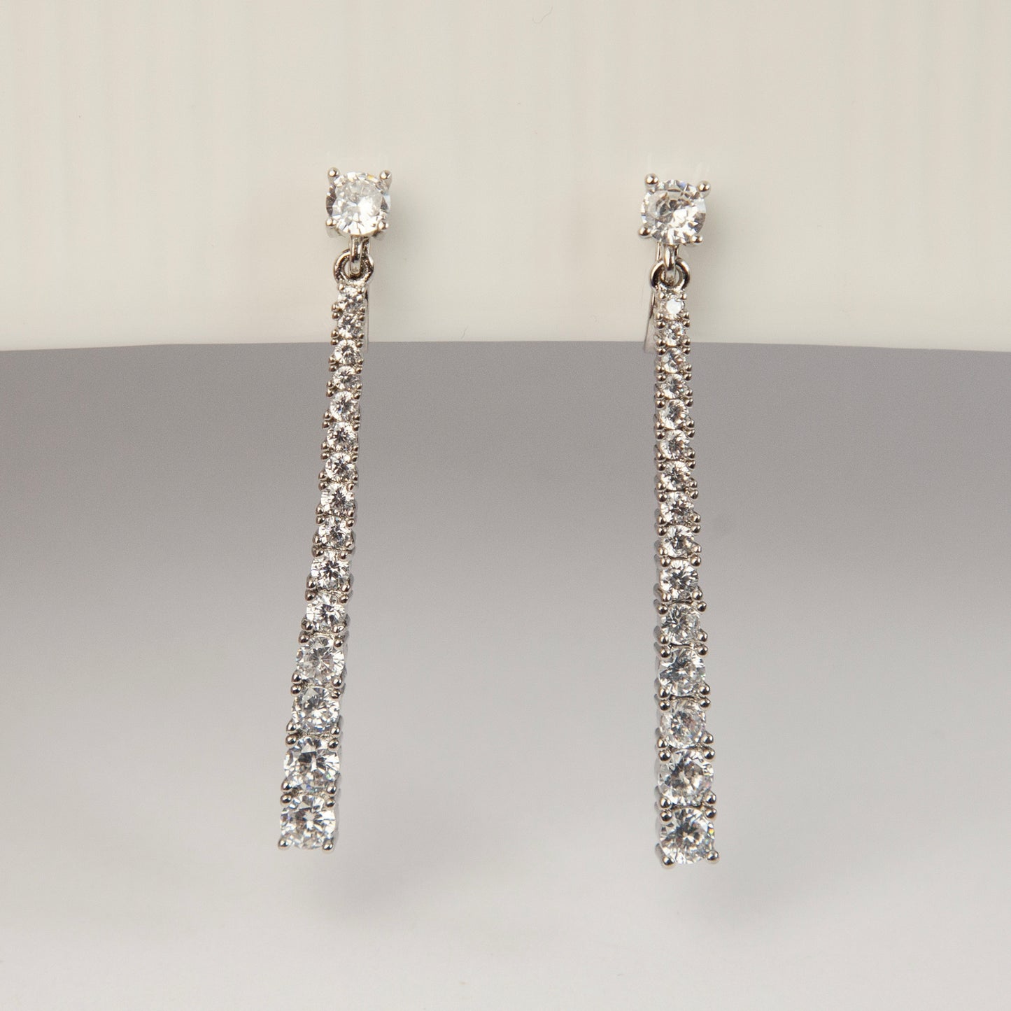 Clip On Pave Diamond Earrings