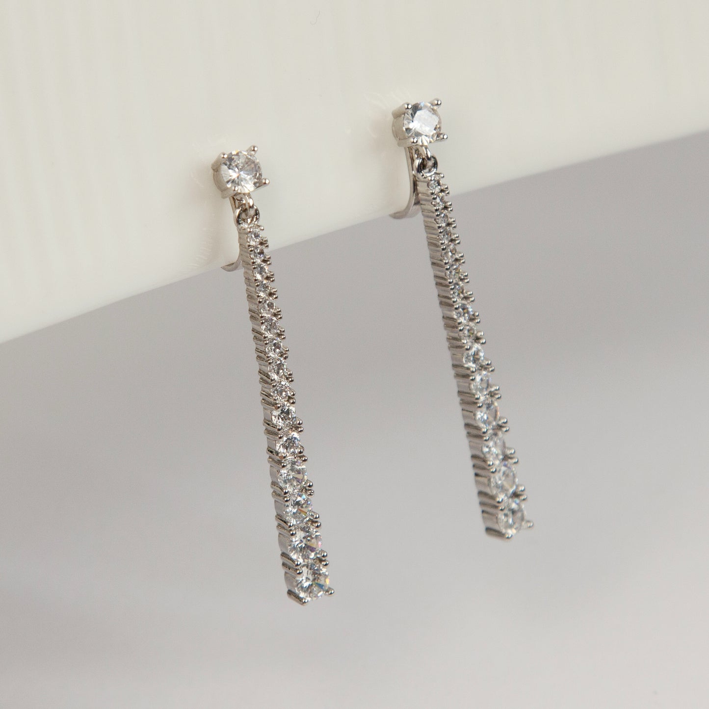 Clip On Pave Diamond Earrings