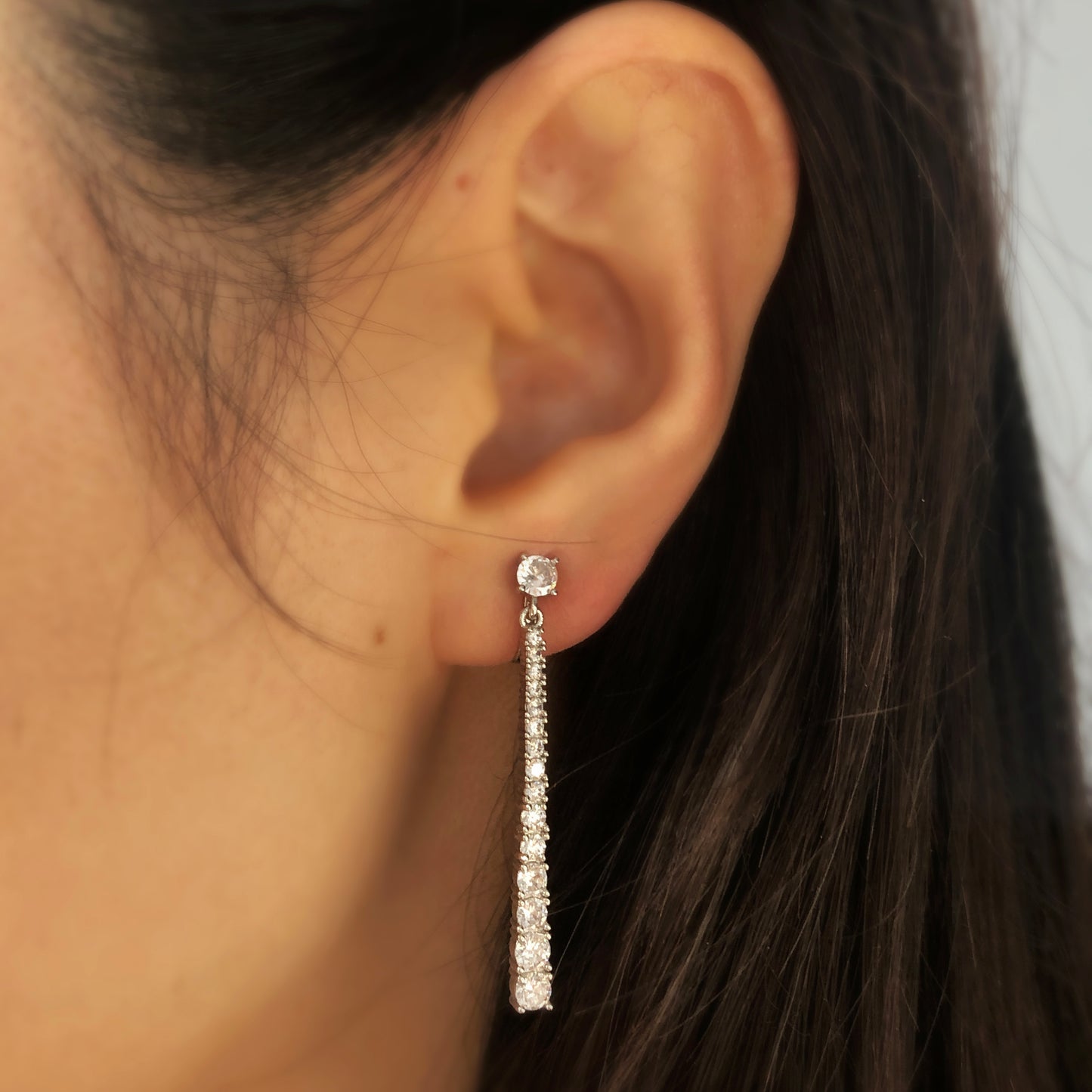 Clip On Pave Diamond Earrings