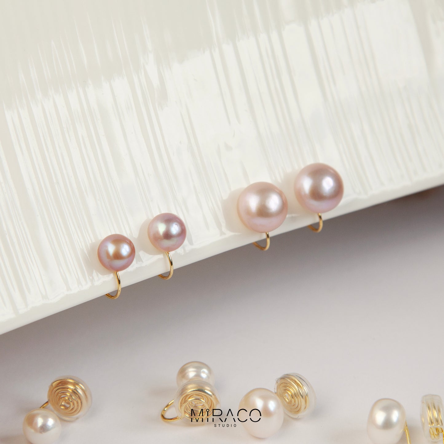 Genuine Freshwater Pearl Clip On Stud Earrings