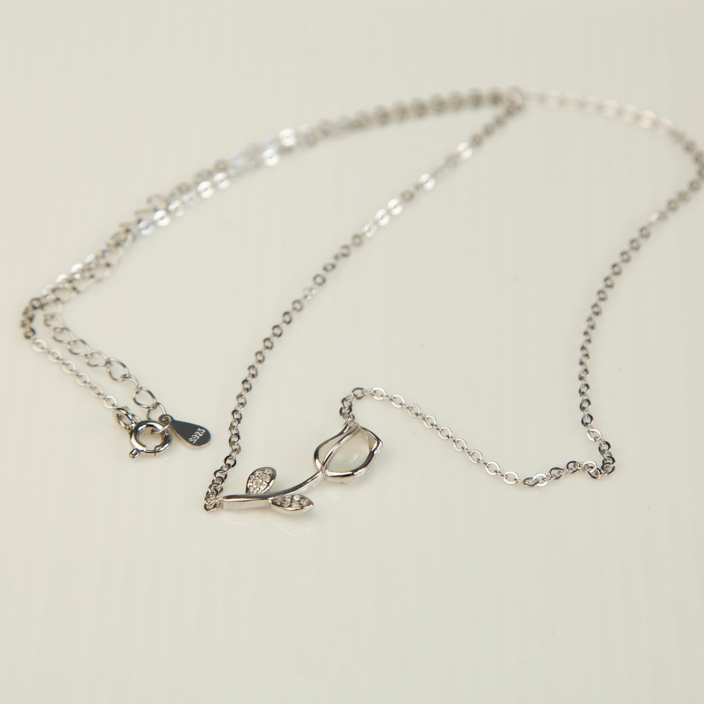 Sterling Silver Tulip Pendant Necklace