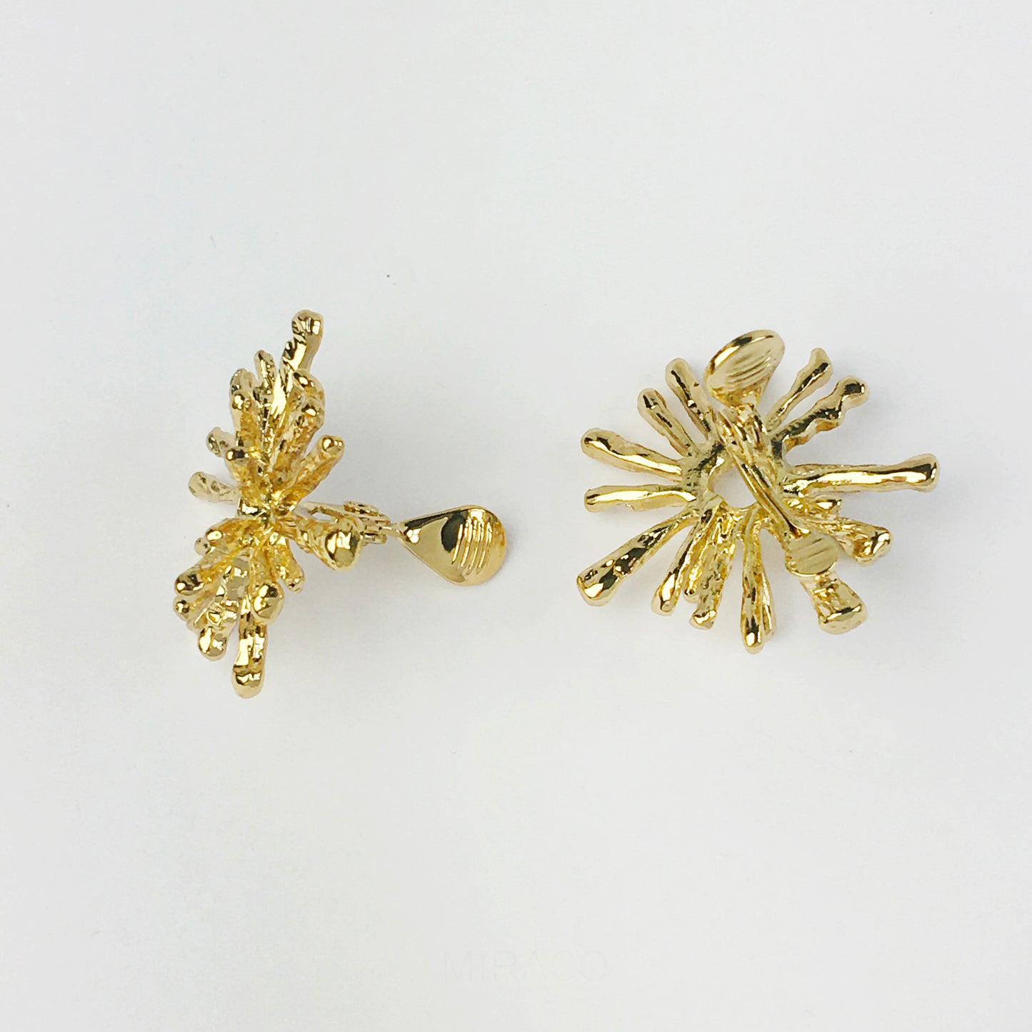 Large Sunray Stud Clip On Earrings