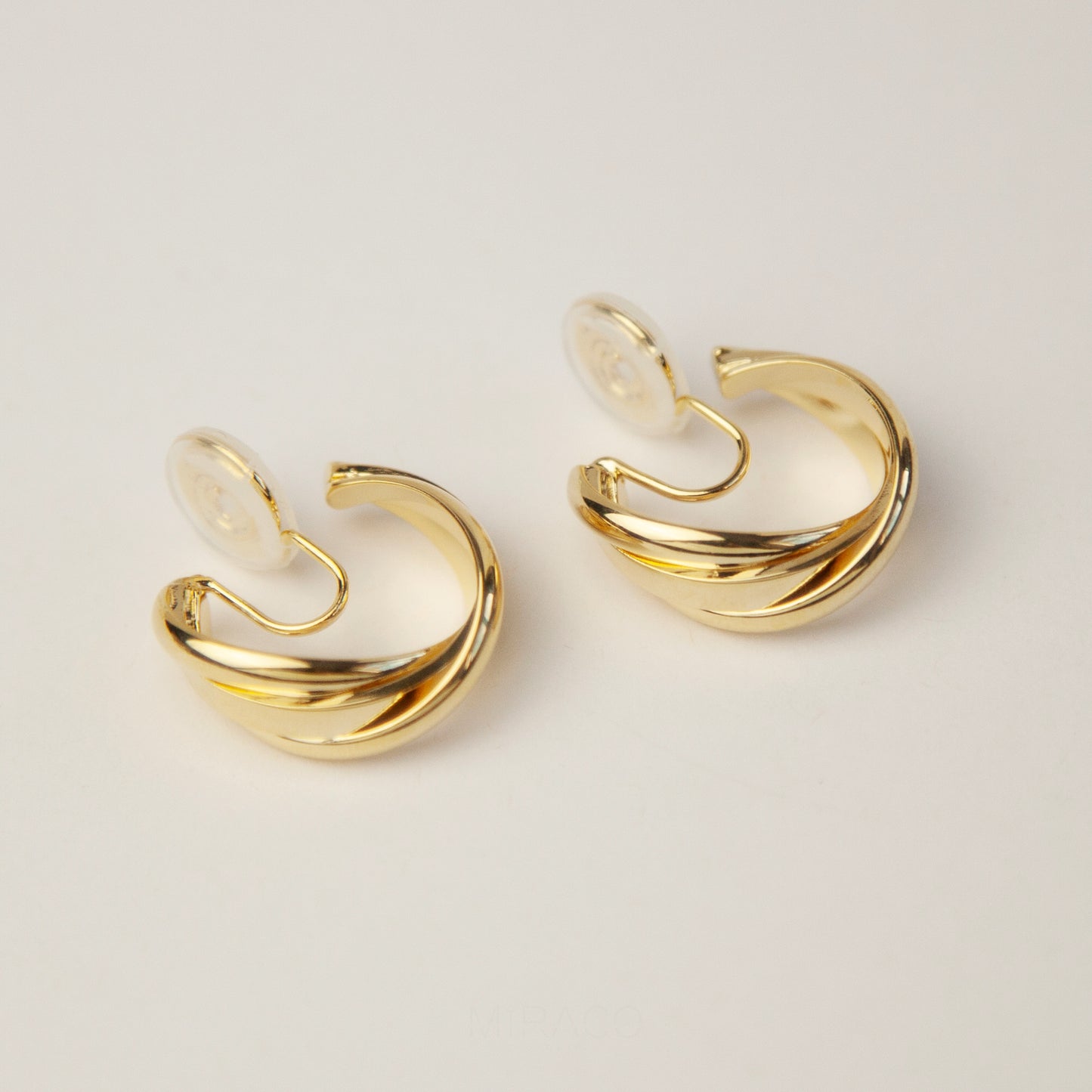 Twisted Hoop Clip On Earrings