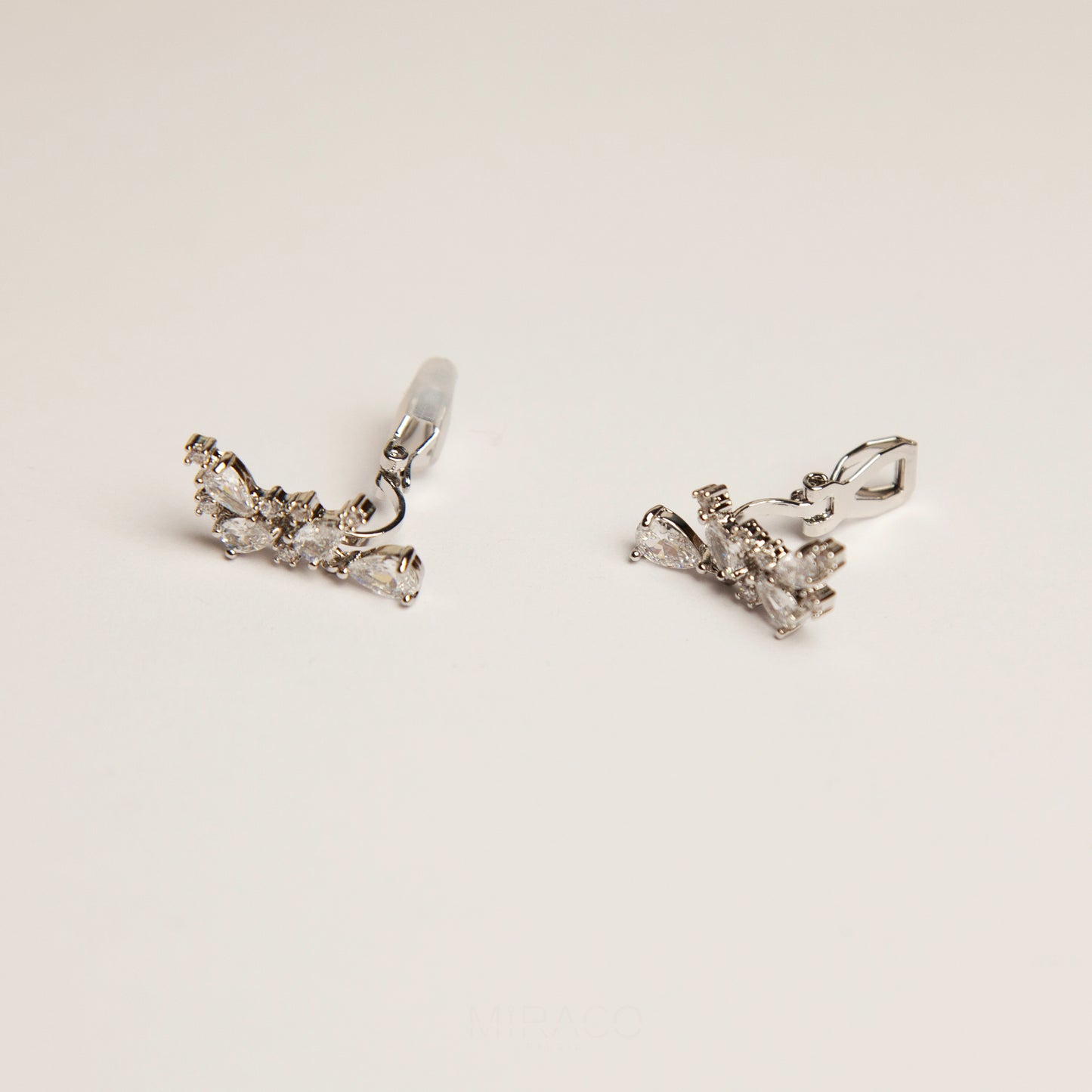 Clip On Butterfly Diamond Earrings