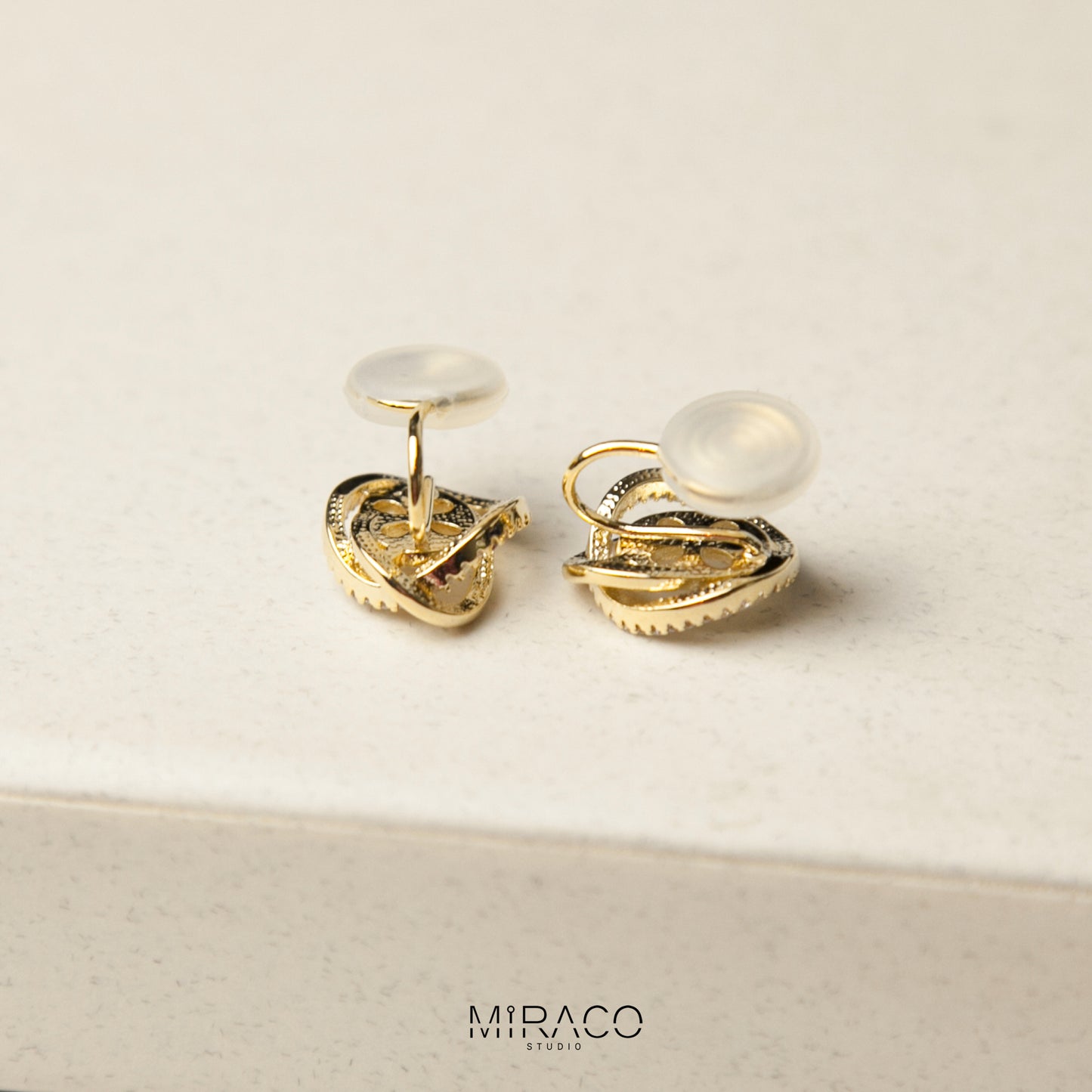 Gold Plated Opal Stud Earrings