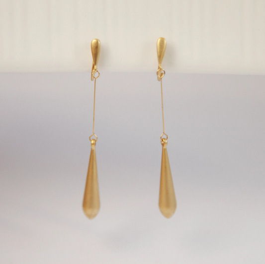 Clip On Teardrop Dangle Earrings