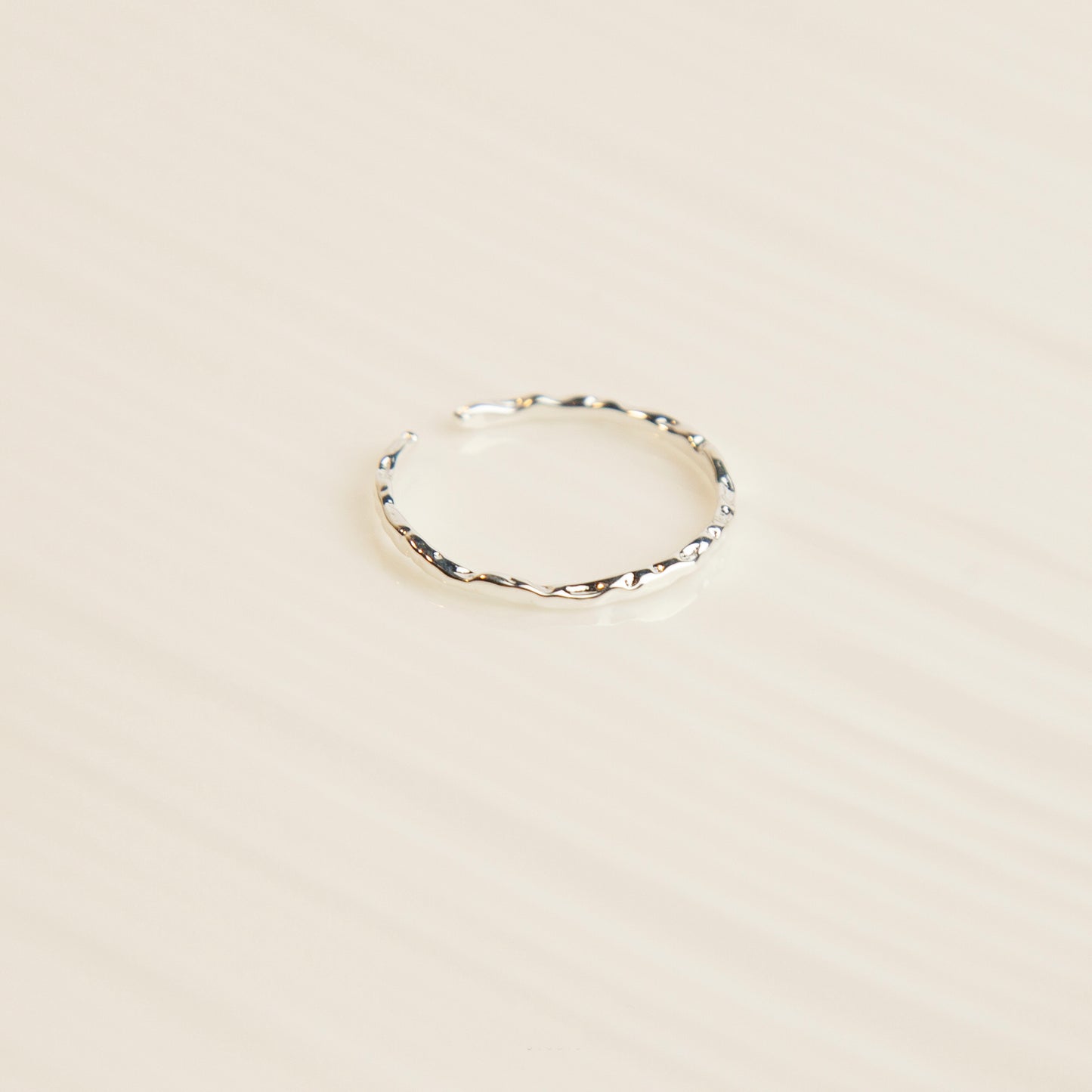 Sterling Silver Thin Stacking Hammered Ring