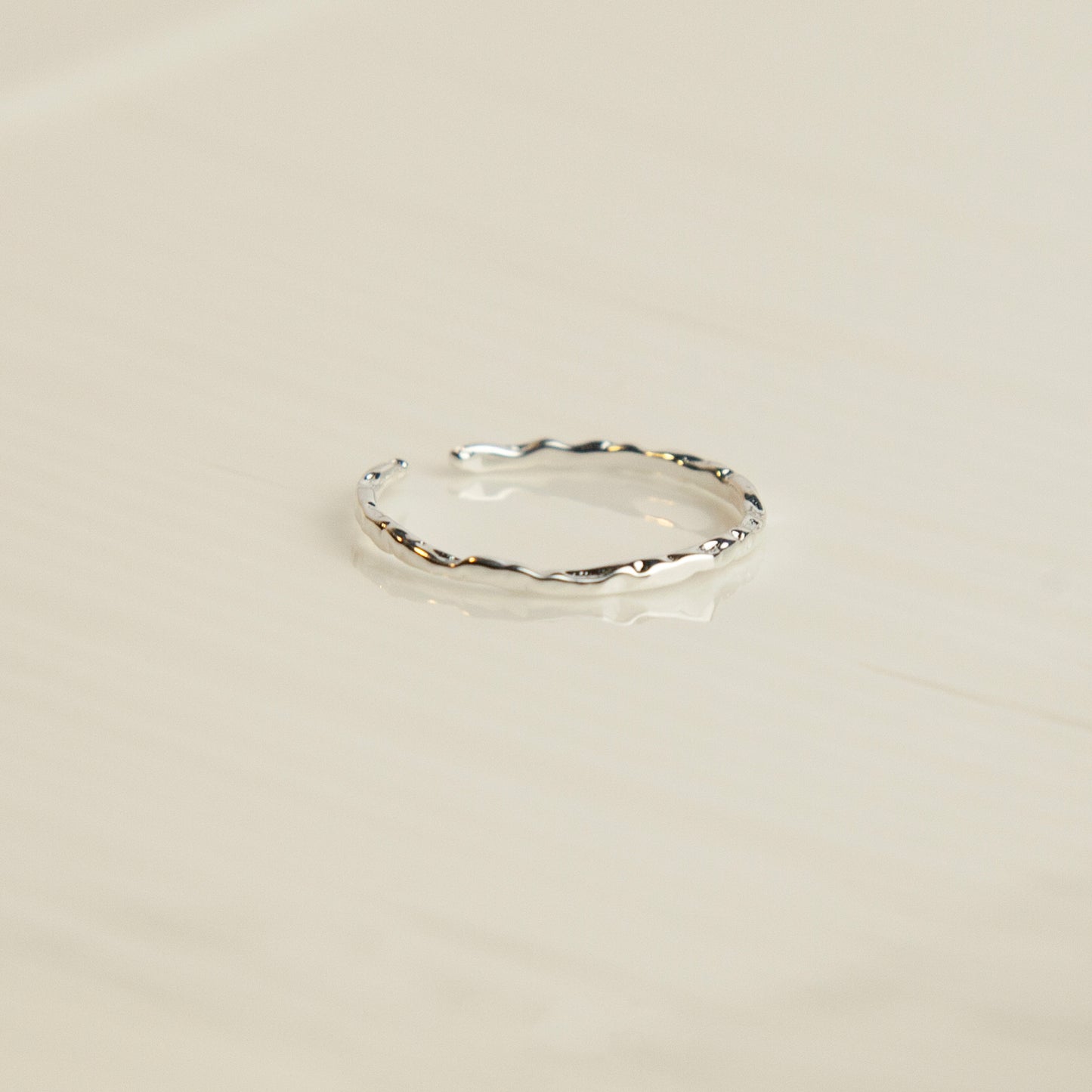 Sterling Silver Thin Stacking Hammered Ring