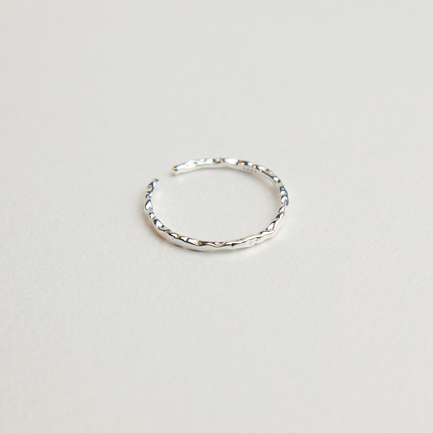 Sterling Silver Thin Stacking Hammered Ring