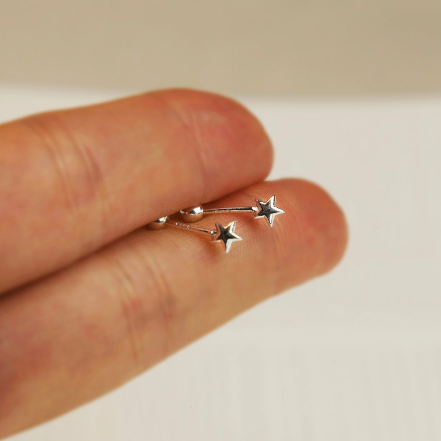 Sterling Silver Tiny Star Stud Earring