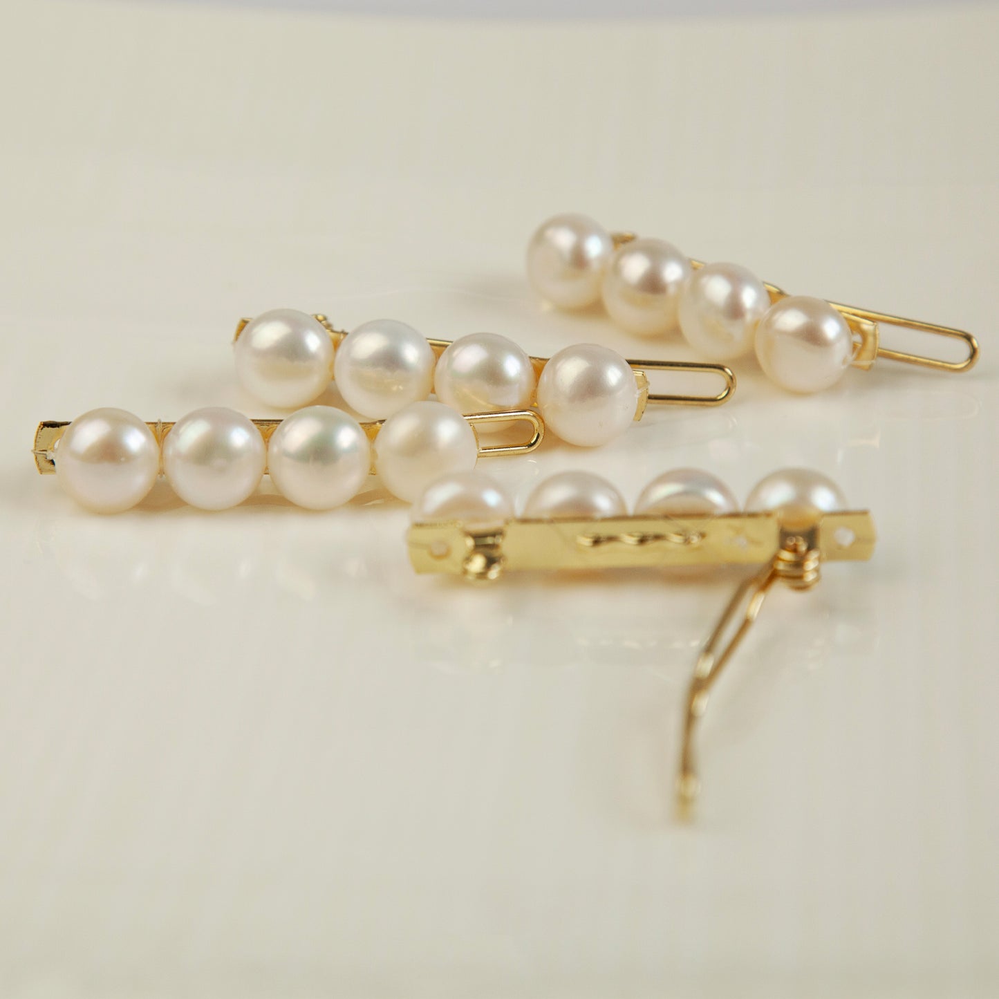 Genuine Freshwater Pearl Hair Clips Pair (2 Hair Pins)