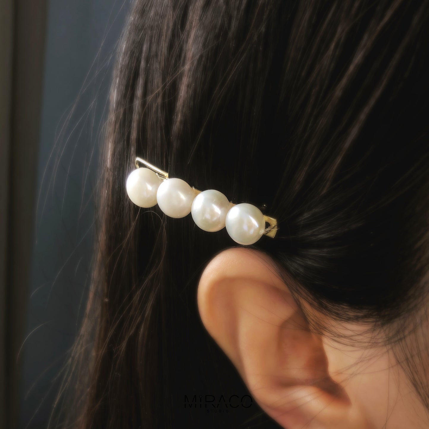 Genuine Freshwater Pearl Hair Clips Pair (2 Hair Pins)