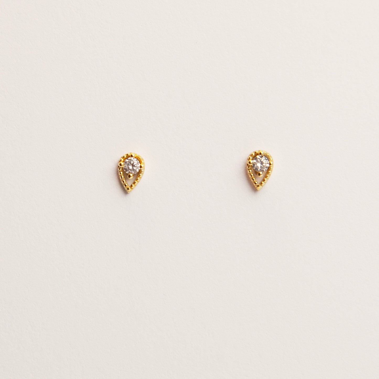 Teardrop Cartilage Pear Diamond Stud Earrings