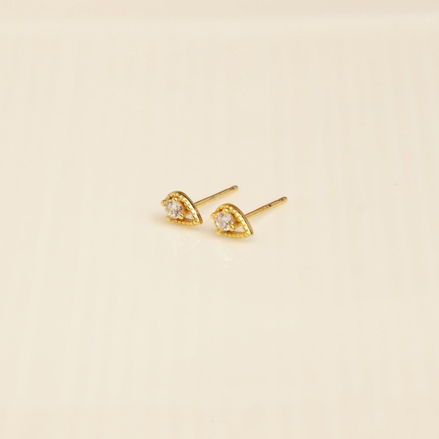 Teardrop Cartilage Pear Diamond Stud Earrings