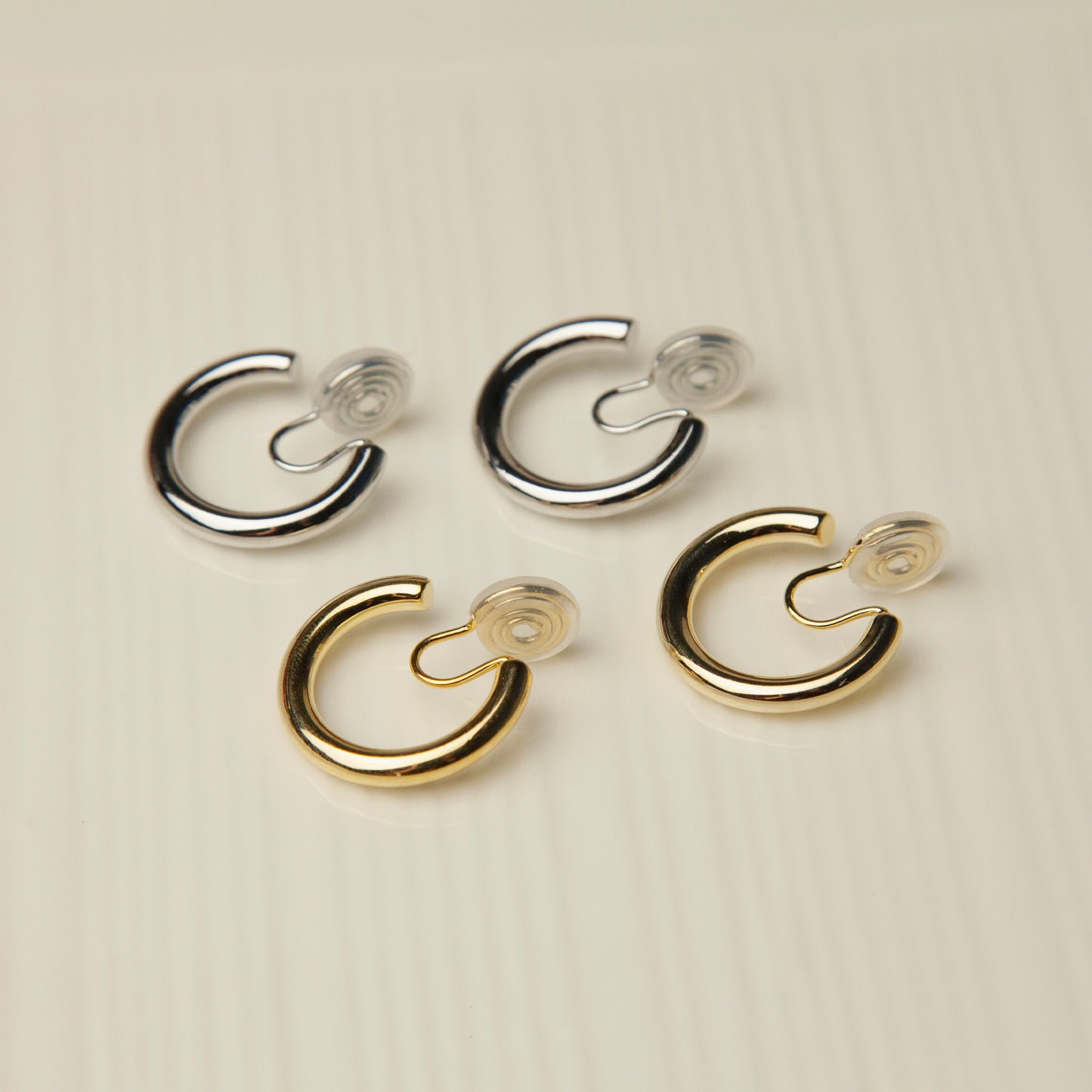 Minimalist Clip On Huggie Earrings