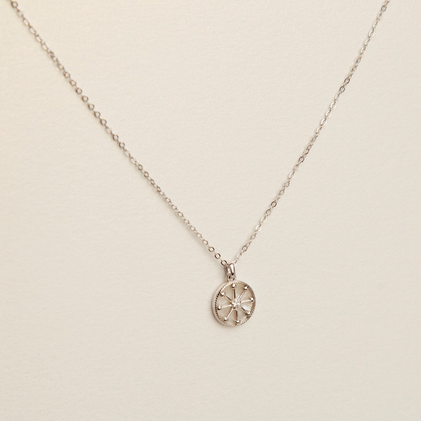 Sterling Silver North Star Compass Necklace