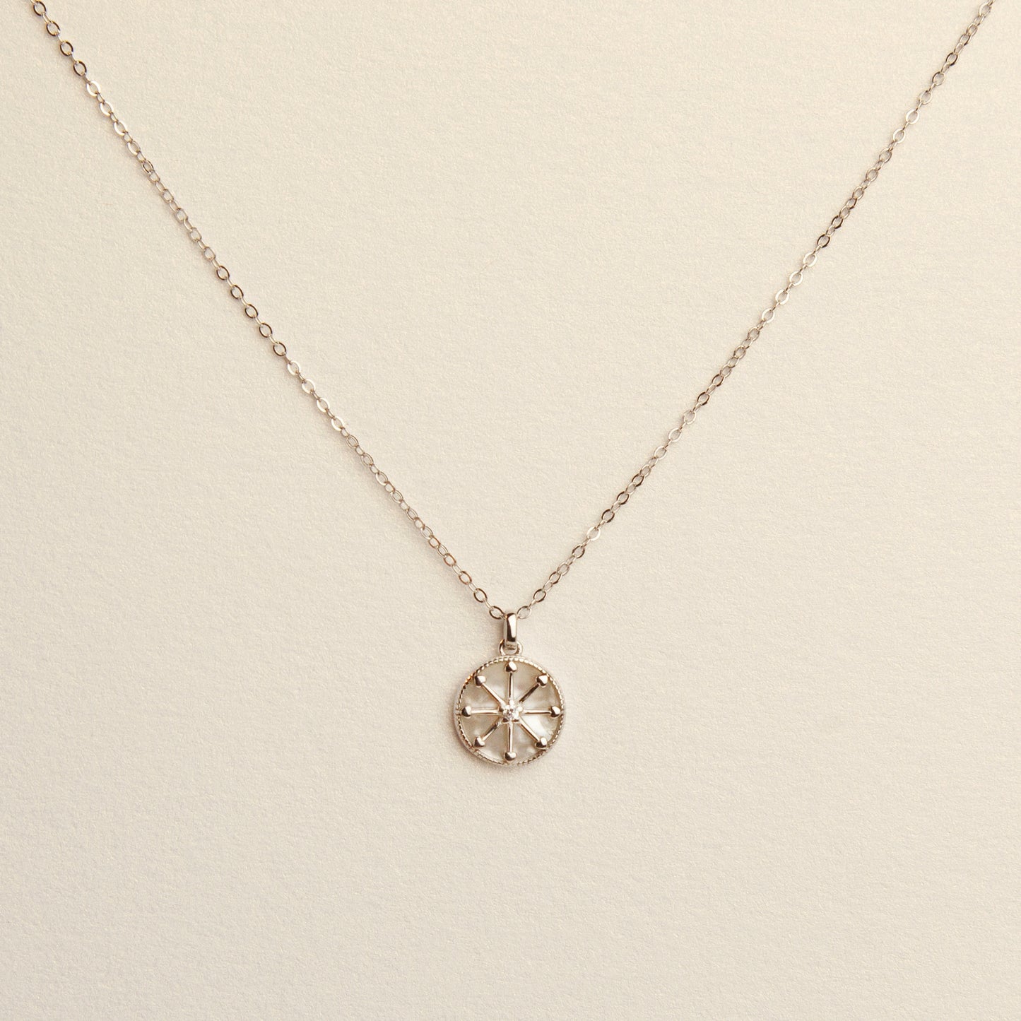 Sterling Silver North Star Compass Necklace