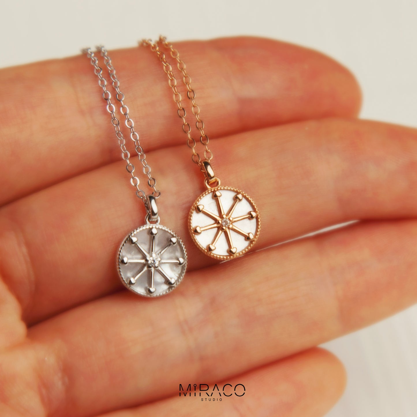 Sterling Silver North Star Compass Necklace