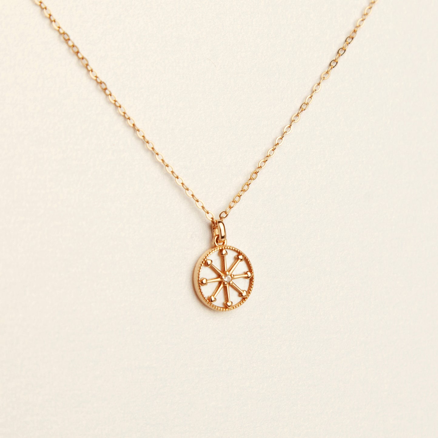 Sterling Silver North Star Compass Necklace