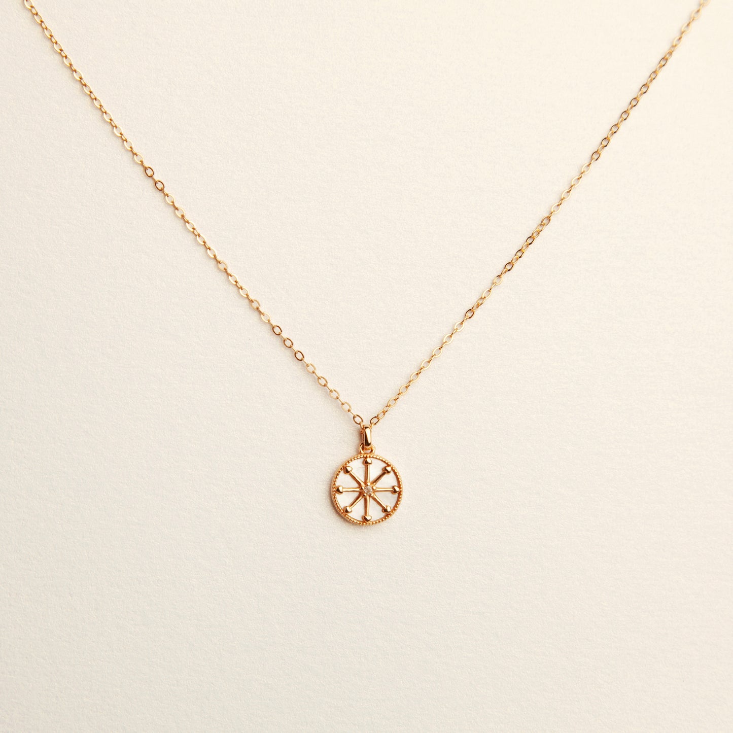 Sterling Silver North Star Compass Necklace